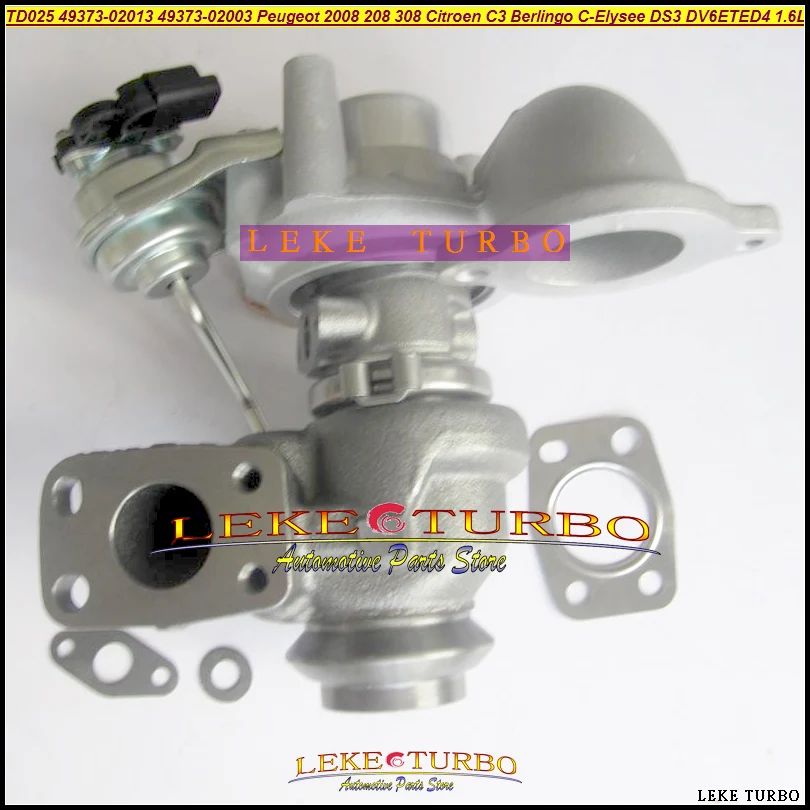 Турбо TD025 49373 02013 02003 02002 для Peugeot 2008 208 308 Citroen C3 Berlingo C Elysee DS 3 DV6ETED4 1.6L