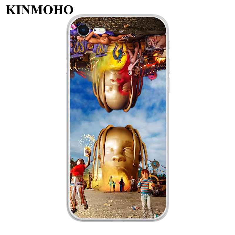 Kinmoho рэп мягкие ТПУ хип-хоп Трэвиса Скотта чехлы для телефонов чехол iPhone XS MAX X XR 6s 8