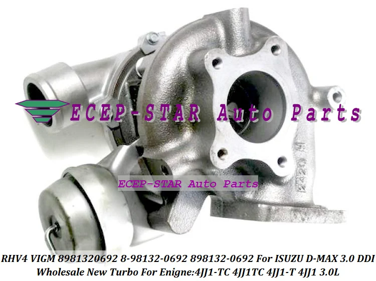 Турбокомпрессор RHV4 VIGM 8981320692 8 98132 0692 898132 для ISUZU D MAX 3 0 DDI 4JJ1 TC 4JJ1TC T 4JJ1T 3.0L|isuzu turbo|turbo