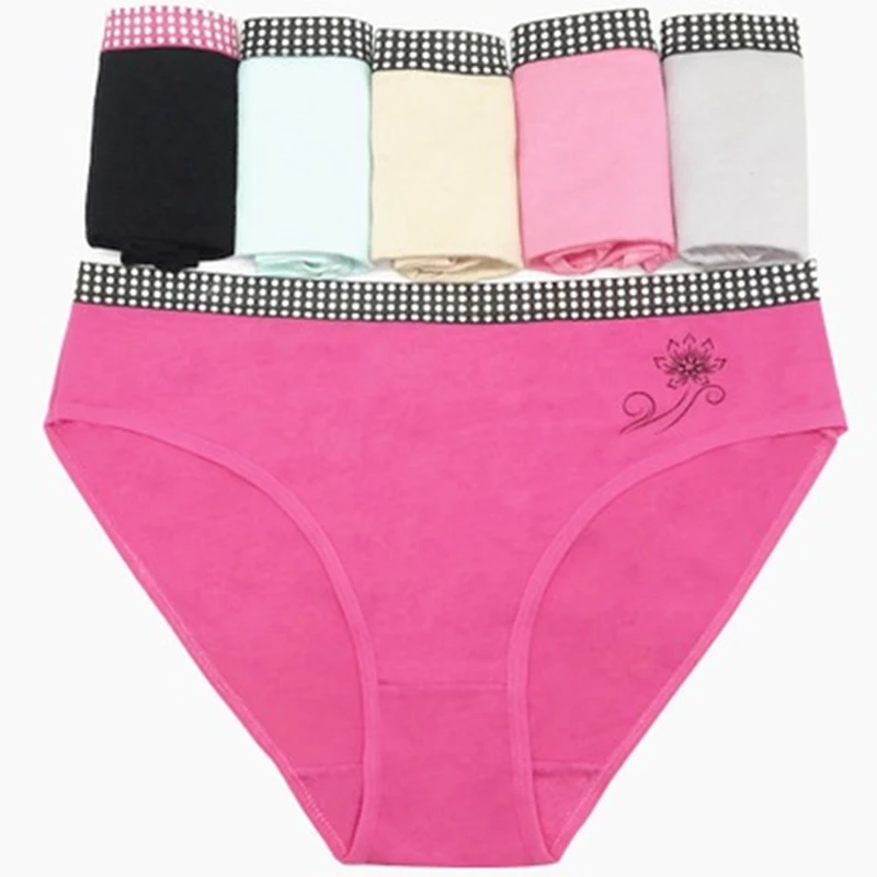 3 шт./лот сексуальные трусы для женщин плюс размер Хлопковые женские трусики