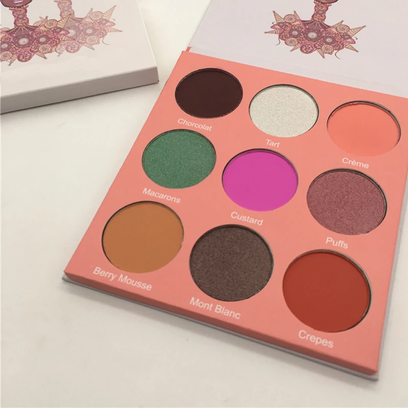 9 цветов Палитра теней для век водостойкая Земля теплая Мерцающая матовая