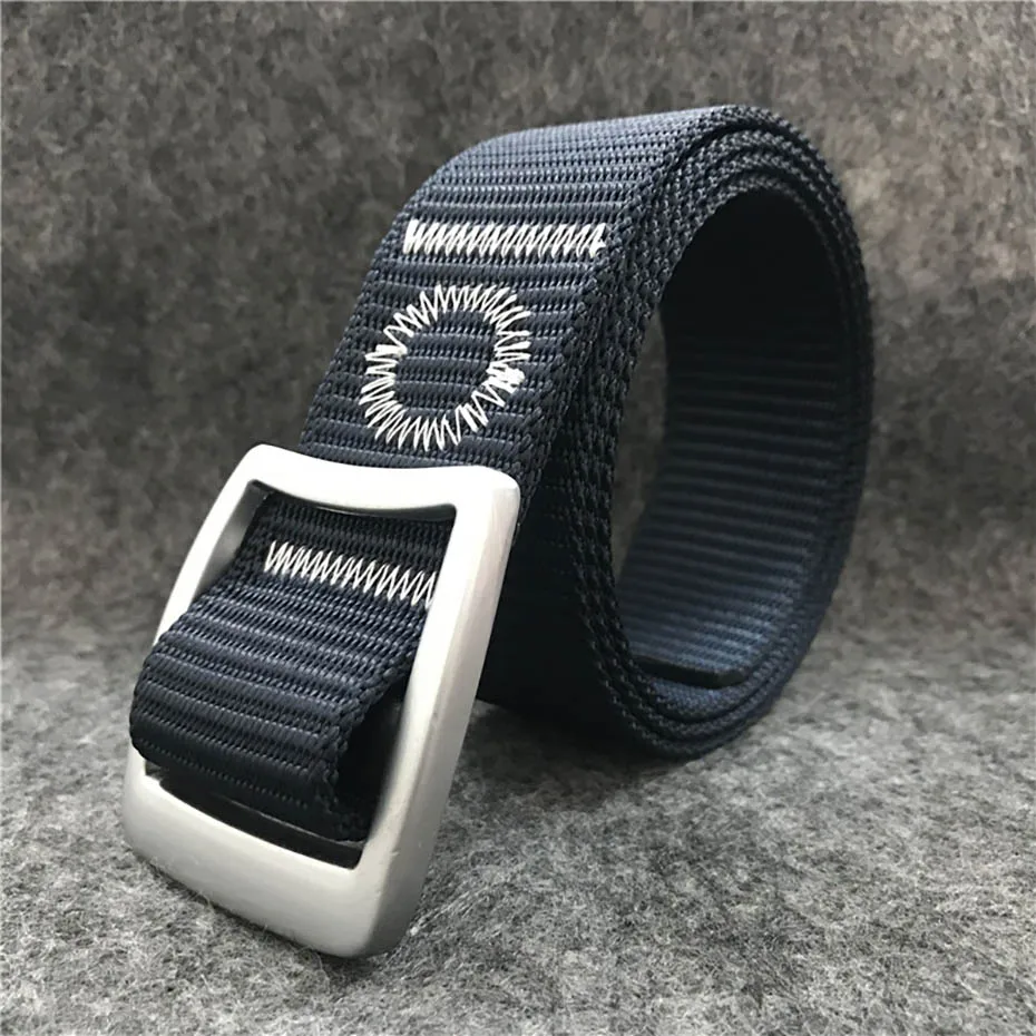 2018 мужской ремень высокое качество гладкой пряжкой нейлон для Для мужчин