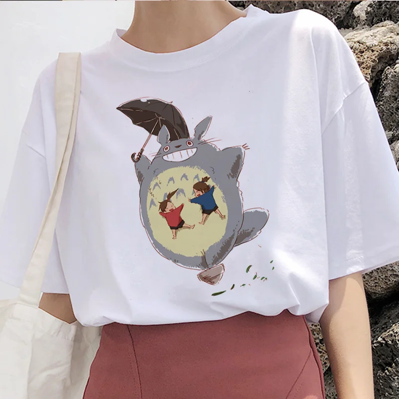 5522 Totoro Унесенные призраками студия Ghibli femme Футболка японская женская ulzzang футболка аниме Хаяо Миядзаки женская футболка Харадзюку 90s - Цвет: 5522