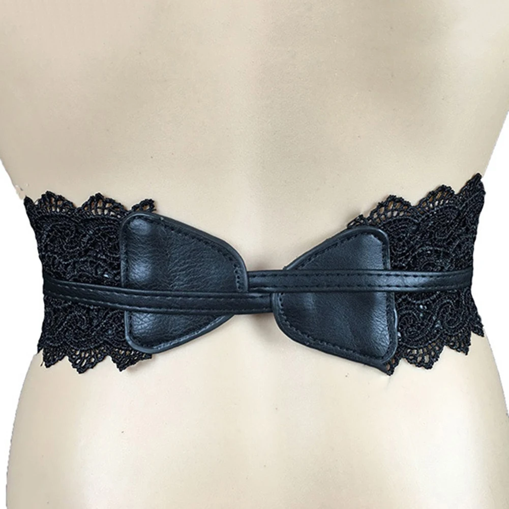 Модное женское платье бант из искусственной кожи кружевной широкий декоративный