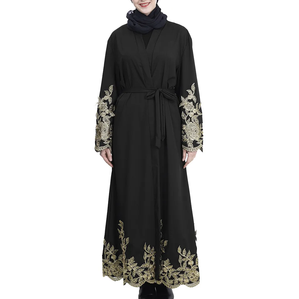 Мусульманское мусульманское платье Abaya большие размеры повседневное длинное