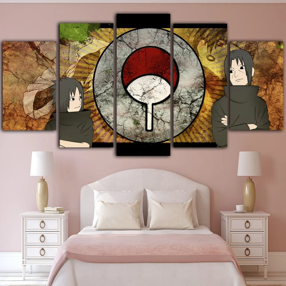 5Pieces Poster Anime Naruto Home Decor Canvas Painting Posters And Prints Living Room Tableau Mural Plakat Obrazy Drop Shipping | Дом и сад