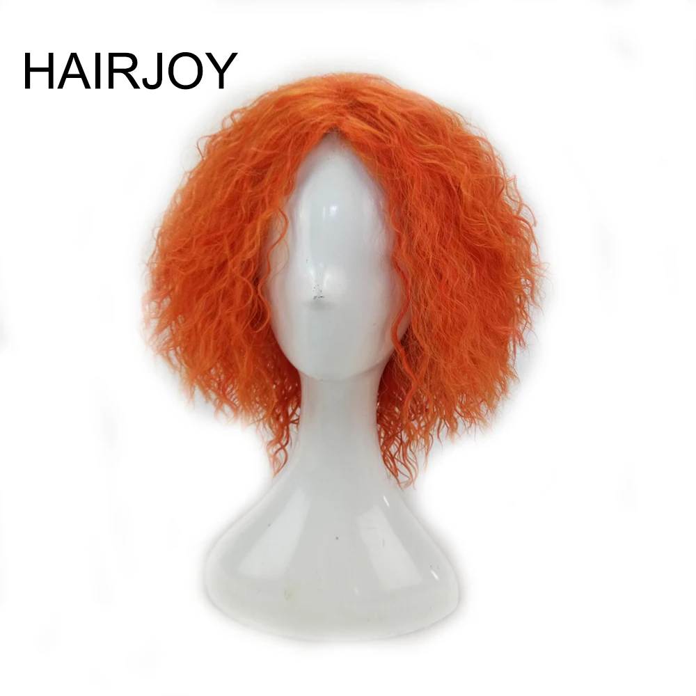 HAIRJOY Mad Hatter Косплей кудрявый парик синтетические волосы для женщин средней длины оранжевый парики Высокая температура волокна