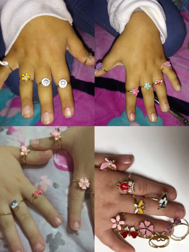 Набор регулируемых колец для девочек 36 шт./компл.|Кольца| |