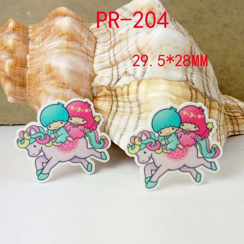 Мультяшная пластырь для маленьких близнецов статуэтка ремесла плоское заднее