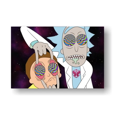 Прозрачный Серия Rick and Morty 1 винтажные плакаты анимация sci-fi sitcom художественная живопись украшение домашний декор - Цвет: Прозрачный