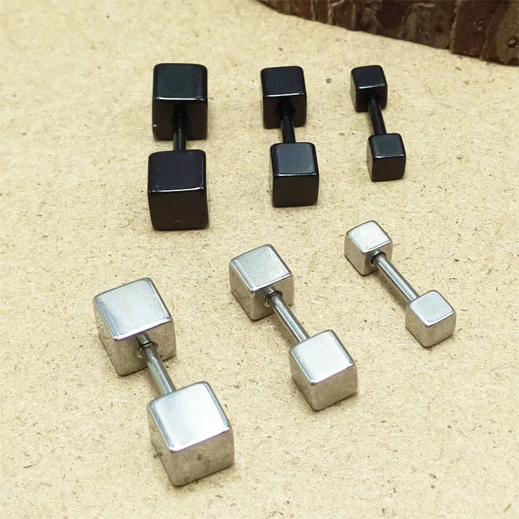 Серьги гвоздики из титановой стали для мужчин и женщин ювелирные украшения ушей