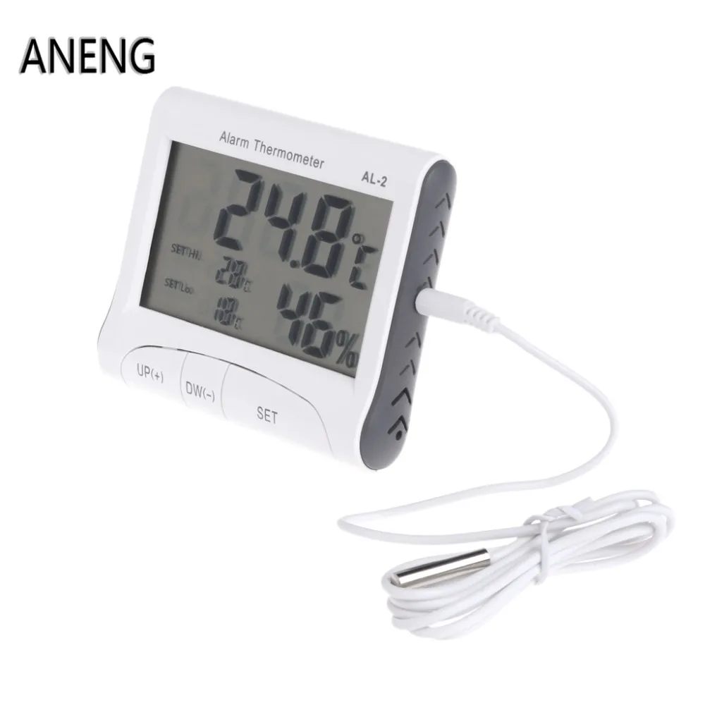 

ANENG LCD Digital Alarm Thermometer Hygrometer Indoor Outdoor Weather Station w Sensor
