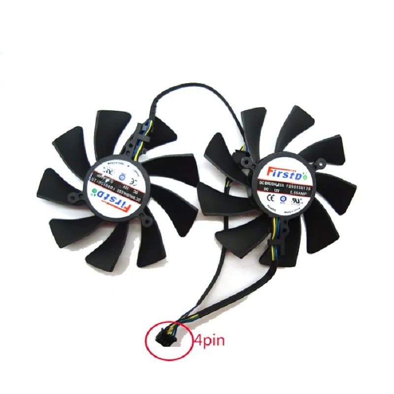 85 мм FD9015U12S XFX HD7970 4Pin вентилятор охлаждения для Sapphire XFX HD7950 HD7970 Vapor-X GHz Edition охлаждение видеокарты