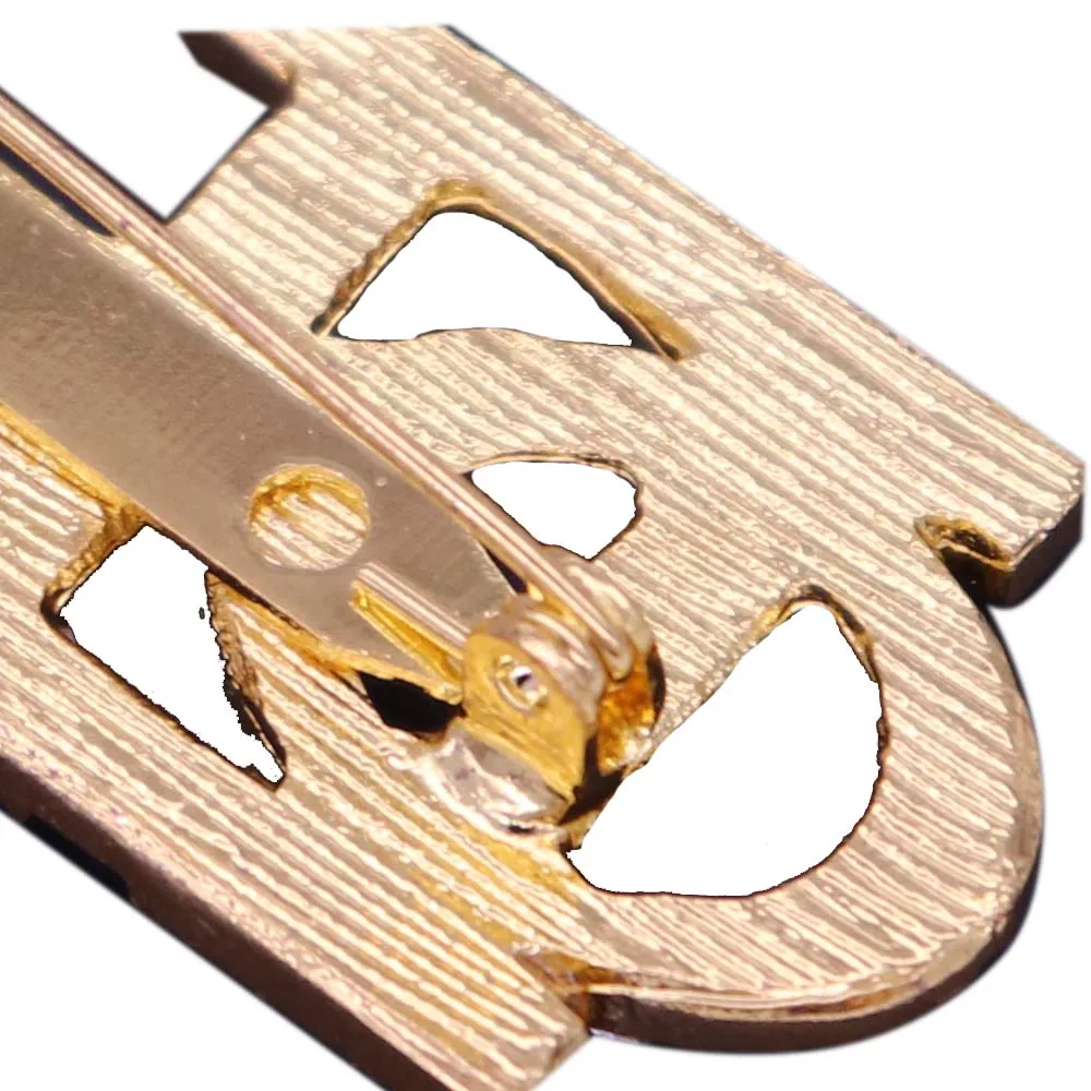 Индивидуальный дизайн модная металлическая брошь с инкрустированными