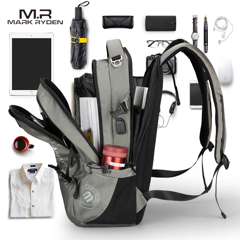Мужской рюкзак Mark Ryden модный многофункциональный для ноутбука 15 дюймов с USB - Фото №1