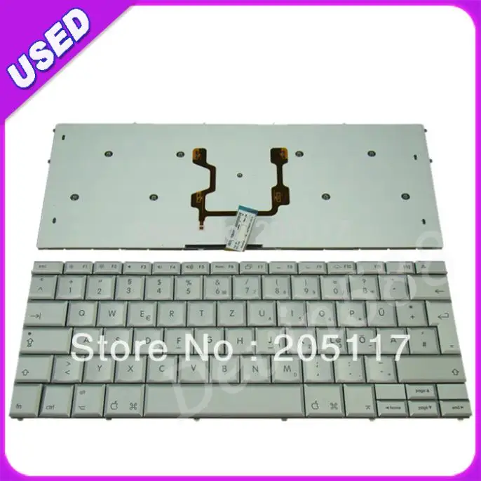 Для Apple MacBook Pro 17 &quotA1261 немецкая клавиатура серебряная 100% рабочая! | Компьютеры и