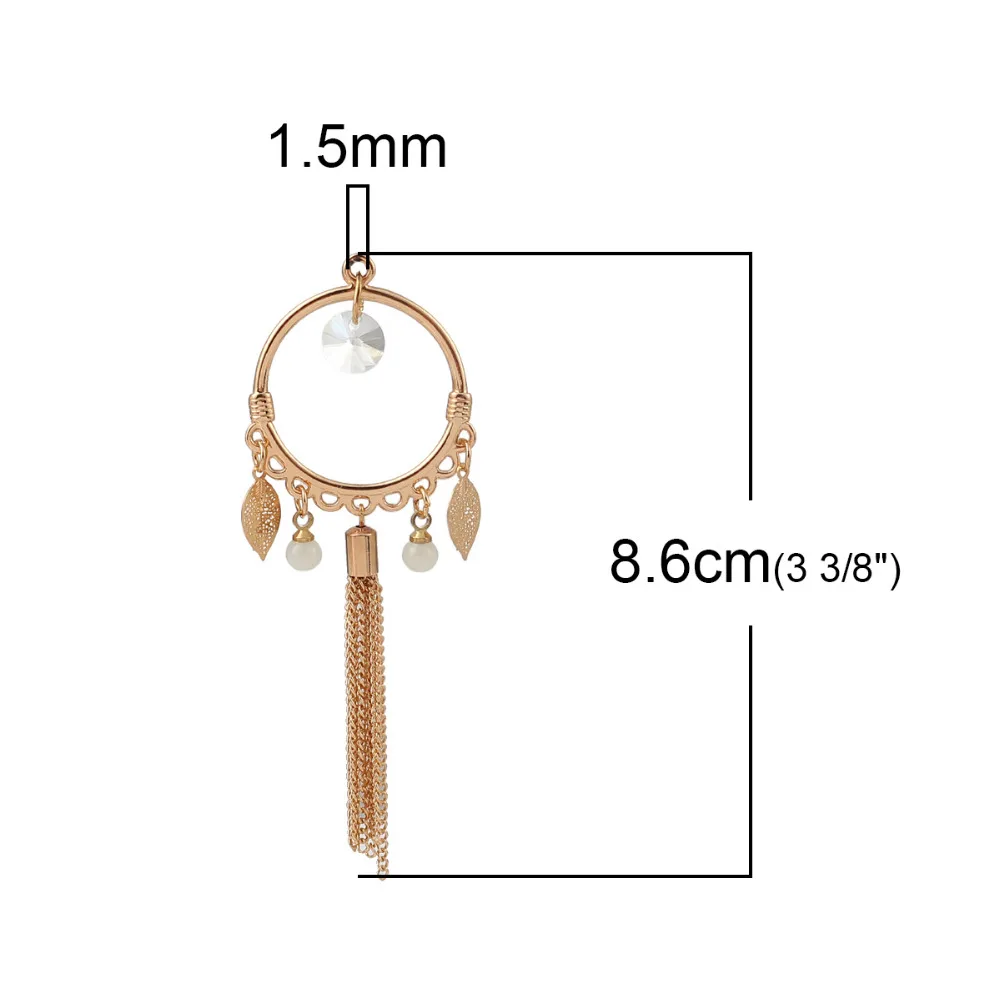 DoreenBeads медные Подвески с кисточками золотистого серебристого белого цвета