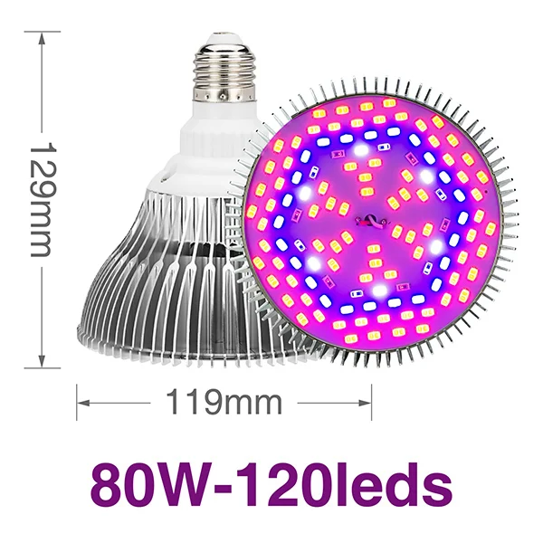 4PCS 80W 120leds 4 шт. светодиодный светильник для выращивания полный спектр Прожекторы для роста лампы 5 Вт 10 Вт 30 Вт 50 Вт 80 Вт AC85-265V светодиодный светильник для посадки - Испускаемый цвет: 4PCS 80W 120leds