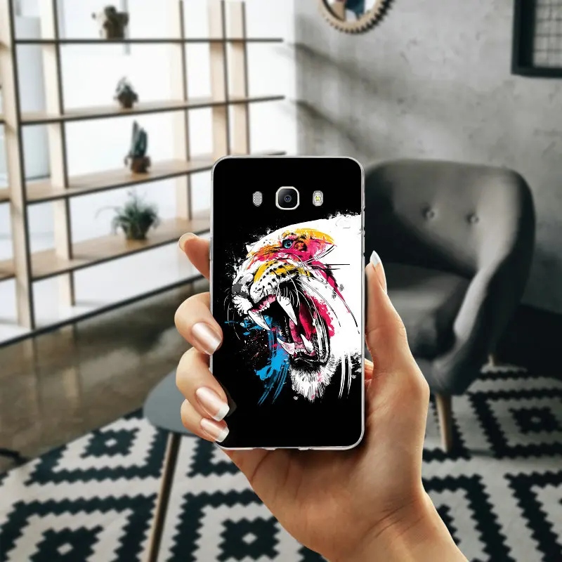 Мягкий силиконовый чехол ТПУ для телефона samsung Galaxy A3 A5 A7 J1 J2 J3 J5 J7 2016 2017 Shell Тигры