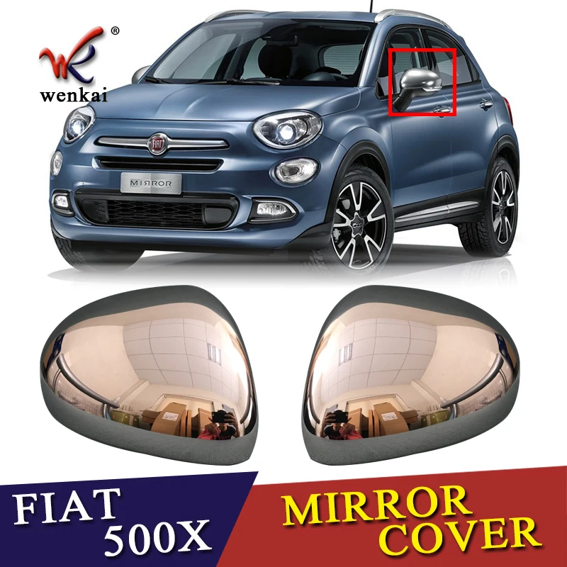 Крышка для автомобиля Стайлинг FIAT 500X 2014 2015 2016 2017 2018 2019 ABS хромированная боковое
