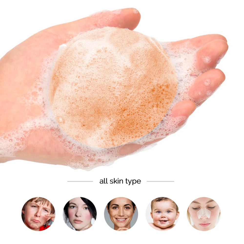 Натуральная губка Konjac Konnyaku для очищения лица 6 цветов отшелушивания очищающий