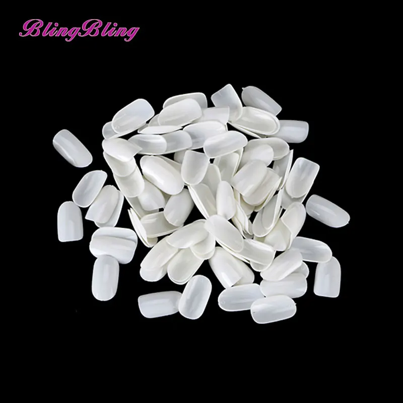 500 шт./пакет ногтей круглый конец овальные ясно натуральный белый накладные ногти