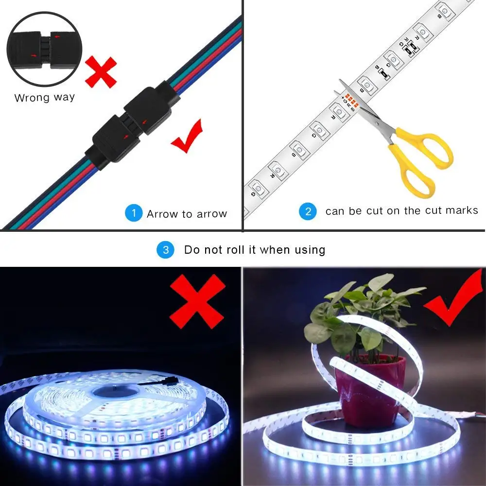 5 м 10 гибкая светодиодная лента RGB водонепроницаемый светильник SMD 5050 12 в домашний