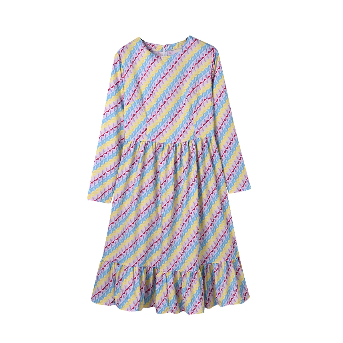 2018 новые платья для мамы и дочки семейная одежда Радужное повседневное платье |