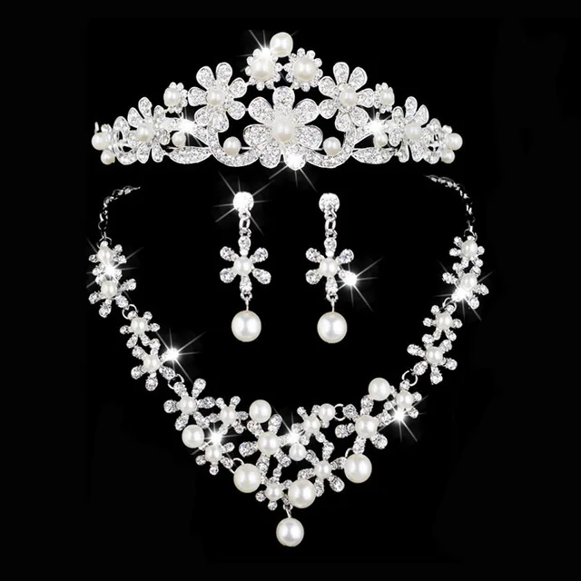 Fig Joia nupcial тиара Colar e Brinco Conjunto Coroa тиара де страз Acessórios сделать Casamento Свадебные Joias де cristal - Окраска металла: Fig