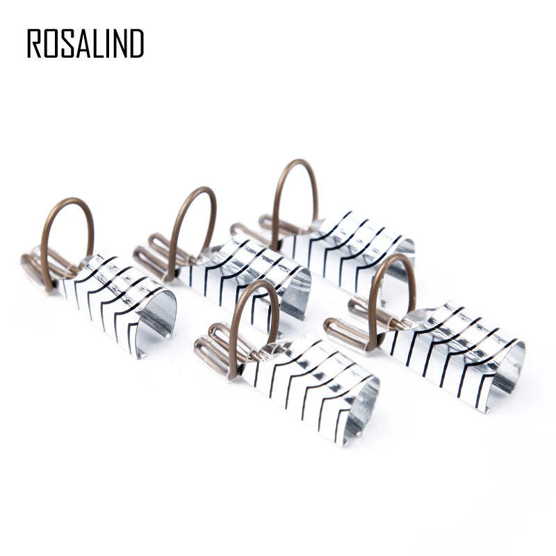 ROSALIND 5 шт/кор. многоразовые алюминиевые направляющие формы для ухода за ногтями