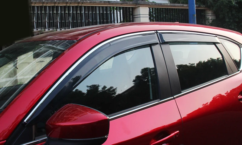 Для Mazda CX-5 CX5- Пластик стайлинга автомобилей внешние аксессуары для автомобиля оконный козырек Vent тенты дождь/Защита от солнца/ветра оградительная Защита 4 шт