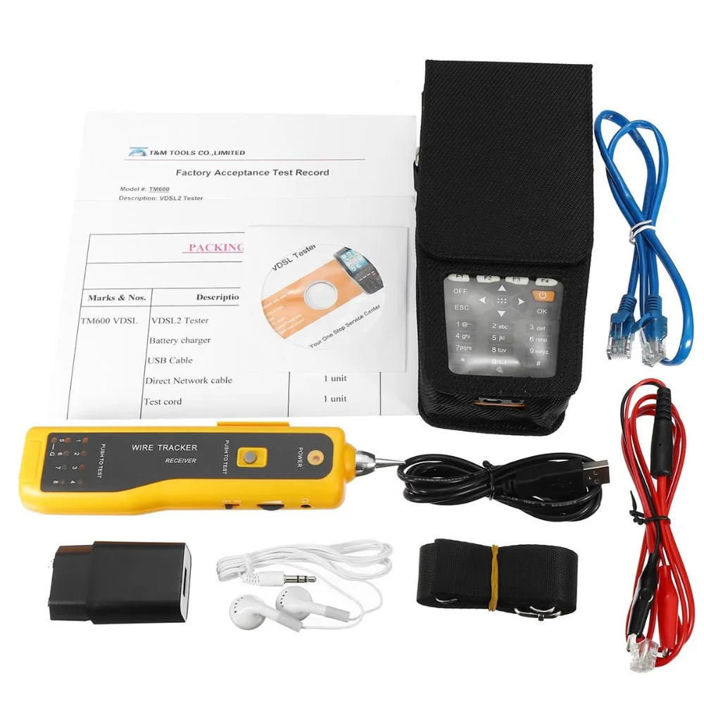 TM-600 VDSL VDSL2 тестер ADSL Тестер Линия xDSL тестовое оборудование с (OPM + VFL тональный