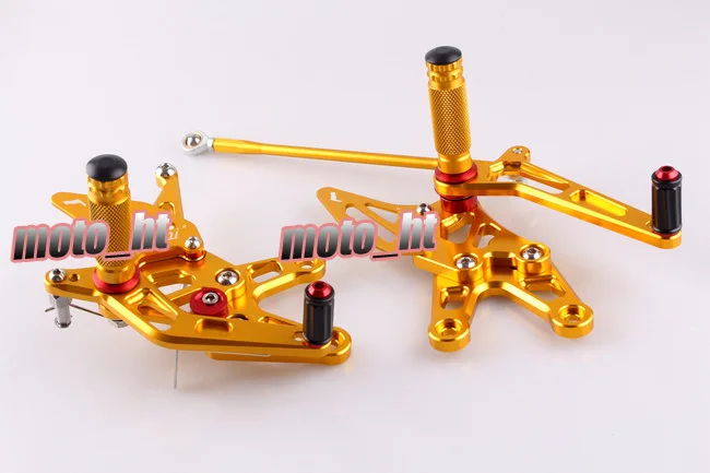 GZYF New Motorcycle Rearset Rear Set Footpegs Adjustable For Kawasaki 2006 2007 Ninja ZX10R Golden | Автомобили и мотоциклы