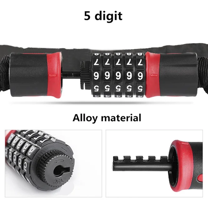 Замок для велосипеда и скутера 5 цифр Противоугонный|Замки| |
