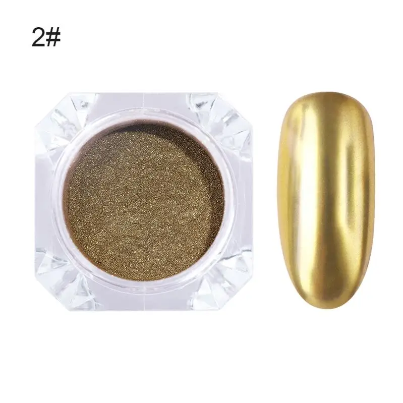 0.5g No.2 0,5 г 1 г розовое золото зеркальный блеск для ногтей порошок разноцветный хром пигмент пыль сверкающие блестки Гель-лак для нейл-арта украшения - Цвет: 0.5g No.2