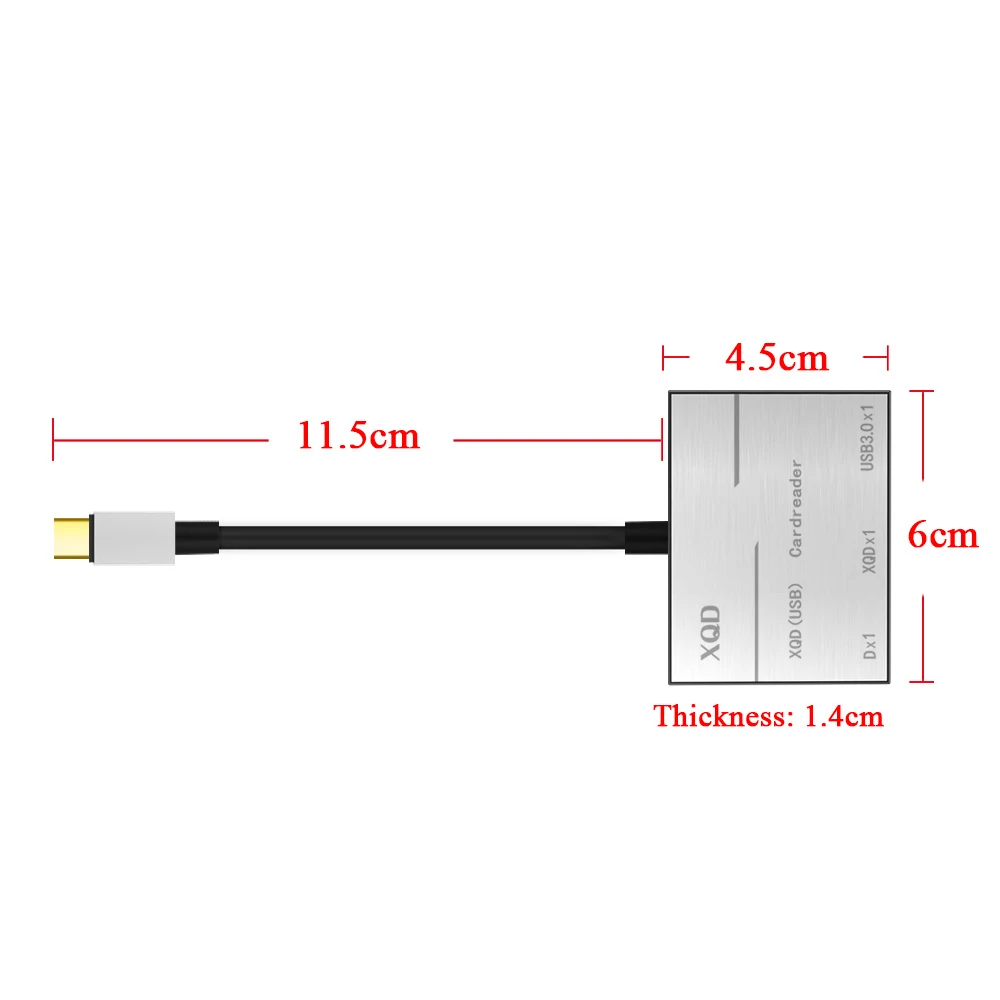 Type-C для XQD/SD карты высокоскоростной кард-ридер USB3.0 высокоскоростная камера компьютерный набор адаптер для sony серии G Lexar XQD карты - Цвет: Silver