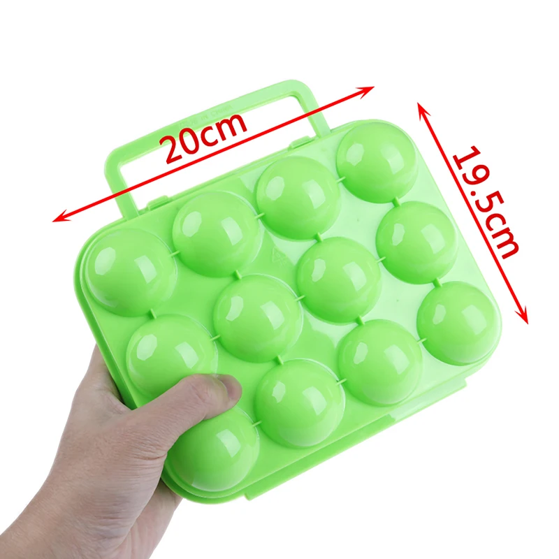 Портативная пластиковая коробка для яиц пикника на открытом воздухе 12 слотов