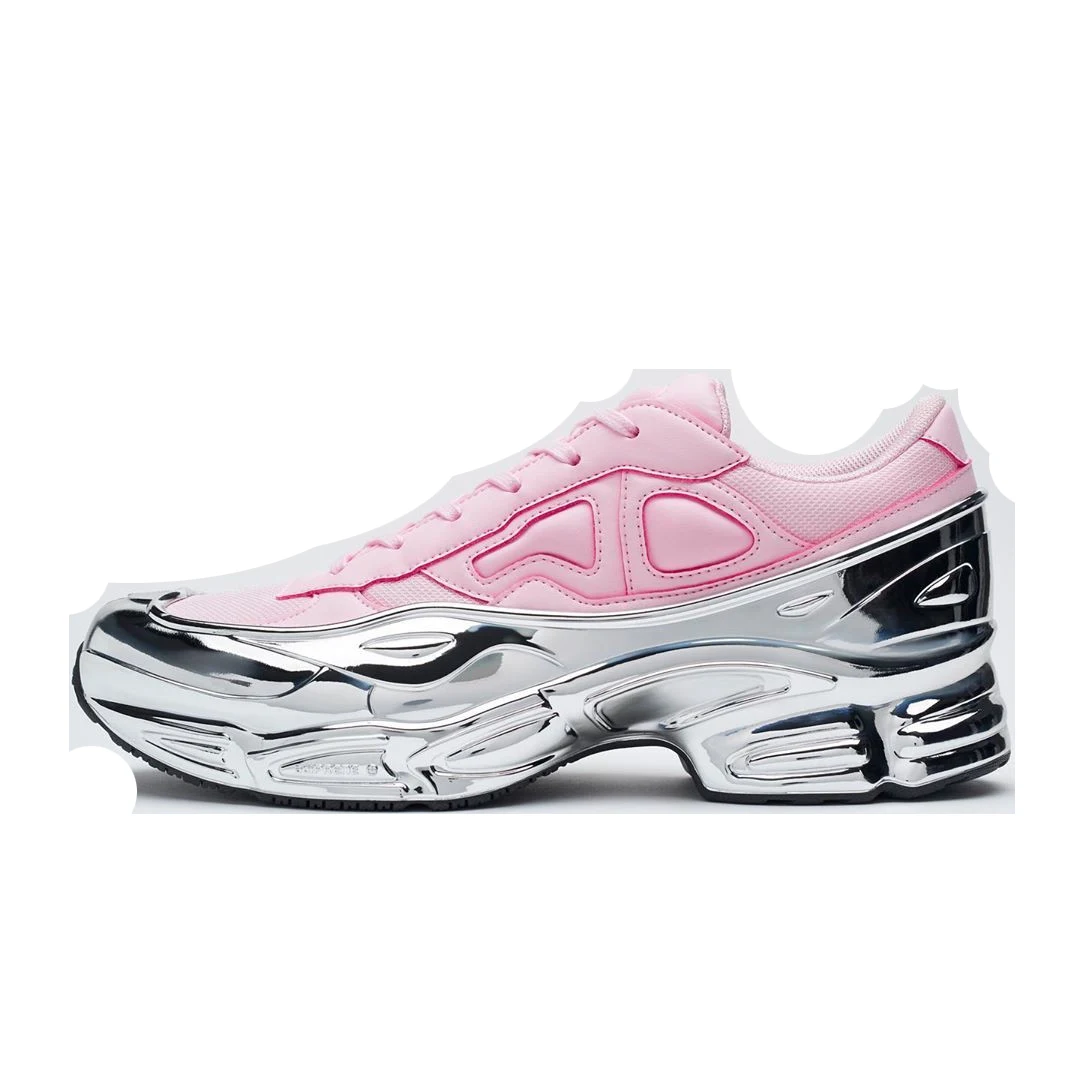 Кроссовки женские кожаные зеркальные на платформе модная повседневная обувь для