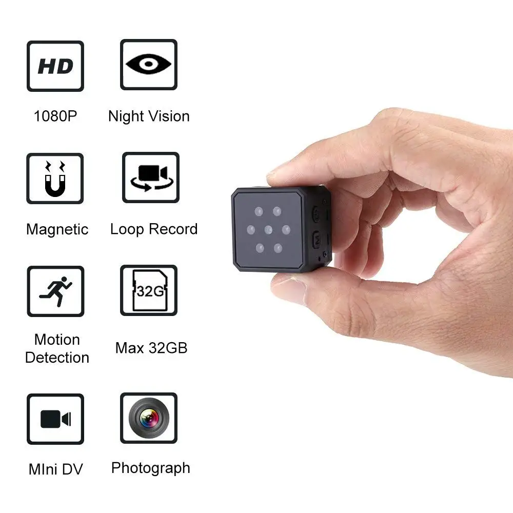 SQ6 mini camera SQ6 мини-камера с датчиком 1080 P, портативная видеокамера для безопасности, маленькая камера ночного видения, Поддержка обнаружения движения, скрытая TFcard pk sq 9 - Цвет: SQ6 mini camera