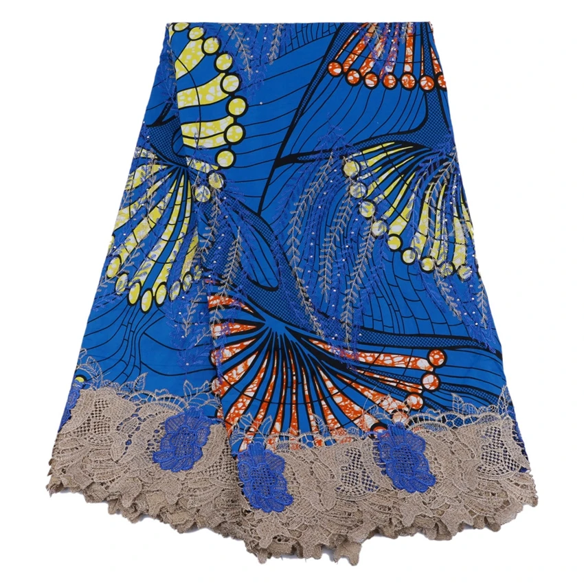 African guipure lace fabric water soluble cord stones for party clothing dress 6yards Nigeria style | Дом и сад