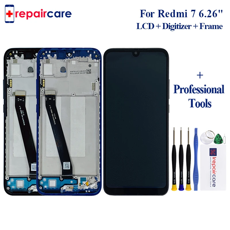 

ЖК-дисплей 6,26 дюйма для Xiaomi Redmi 7 Redmi7, сменный сенсорный экран с дигитайзером, черный цвет, с комплектом инструментов, оригинальное качество