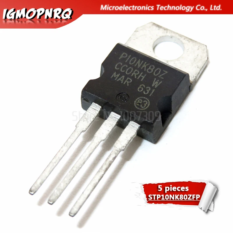 5 шт. 10N80 P10NK80ZFP STP10NK80ZFP TO 220 10A / 800V LCD MOS задний эффект|Интегральные схемы| |