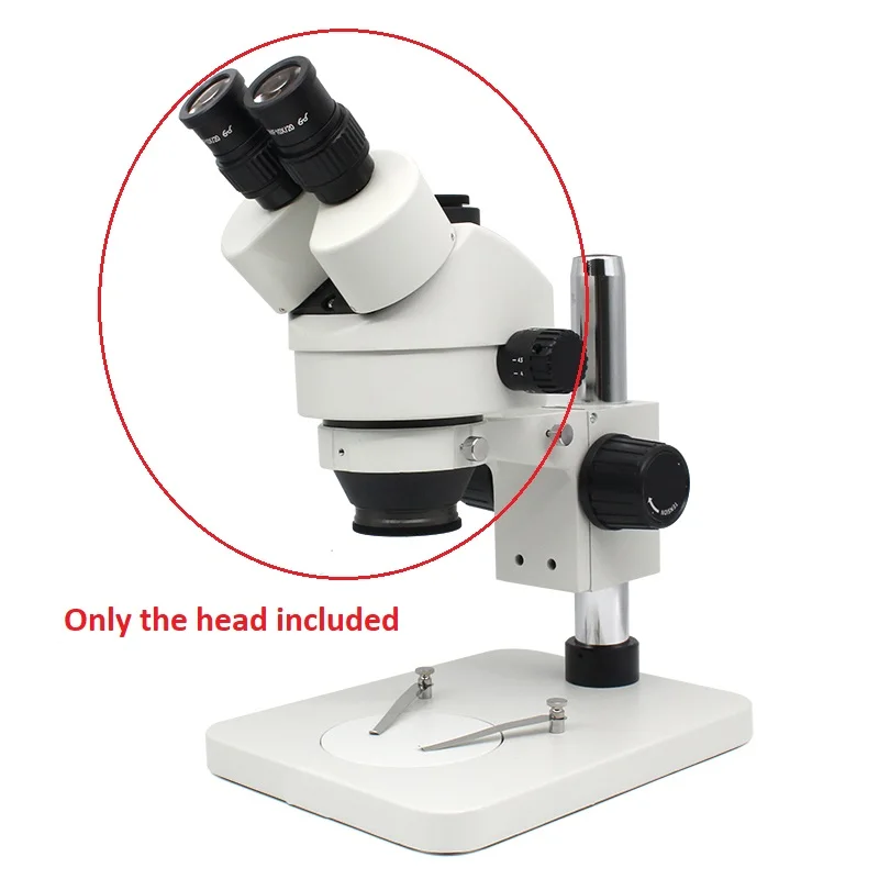 

3.5X-45X Simul-focal Trinocular Zoom Stereo Microscope Head WD 165mm with WF10X Eyepiece 0.5X Barlow Lens 0.5X C-mount