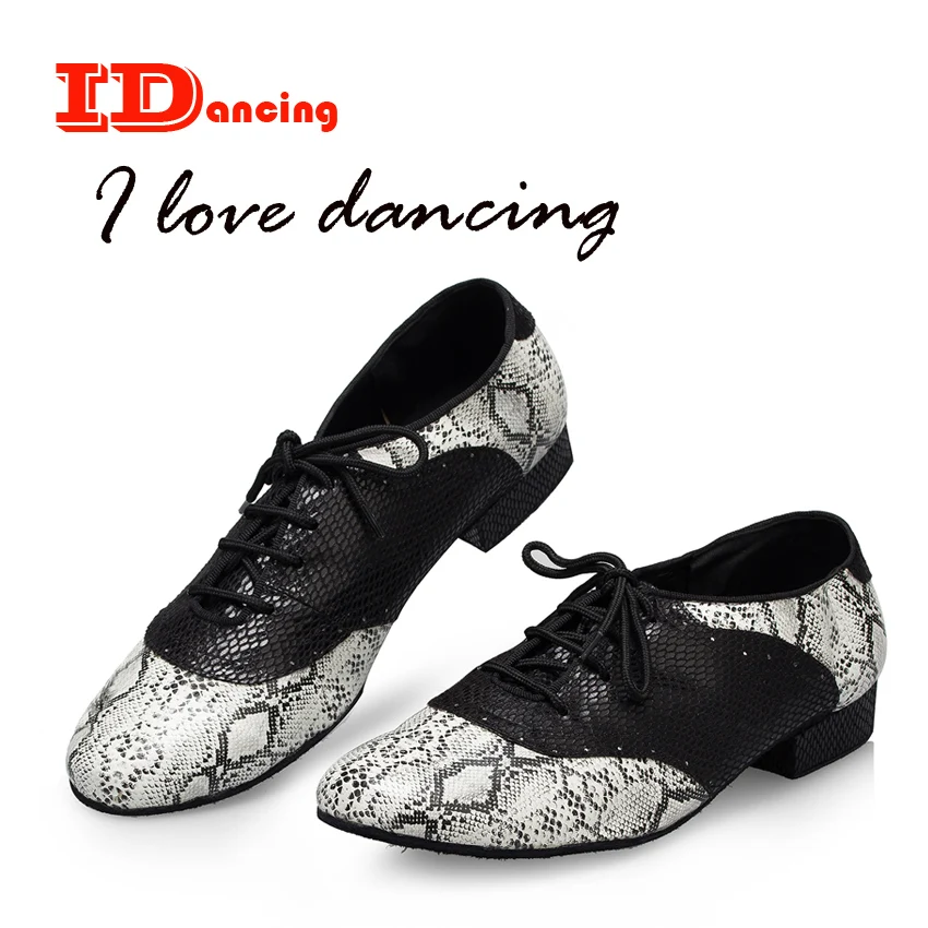 Модная мужская обувь для латинских танцев с квадратным каблуком вальс Салас
