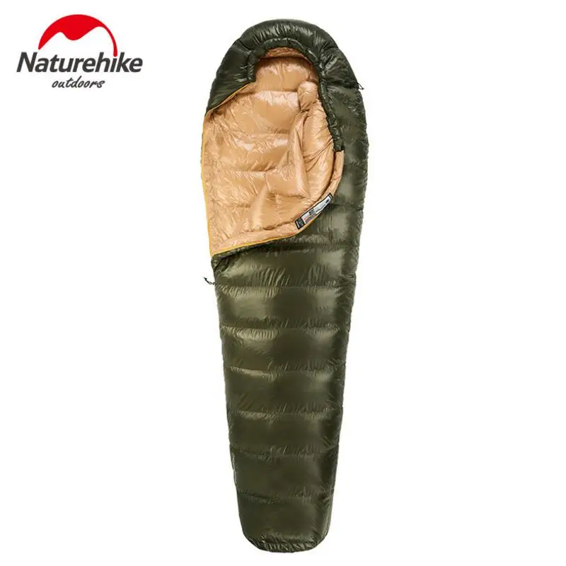 Сверхлегкий зимний спальный мешок Naturehike с утиным пухом, 400 г, 800 г, 1000 г, для кемпинга, 3 сезона, легкий спальный мешок для взрослых