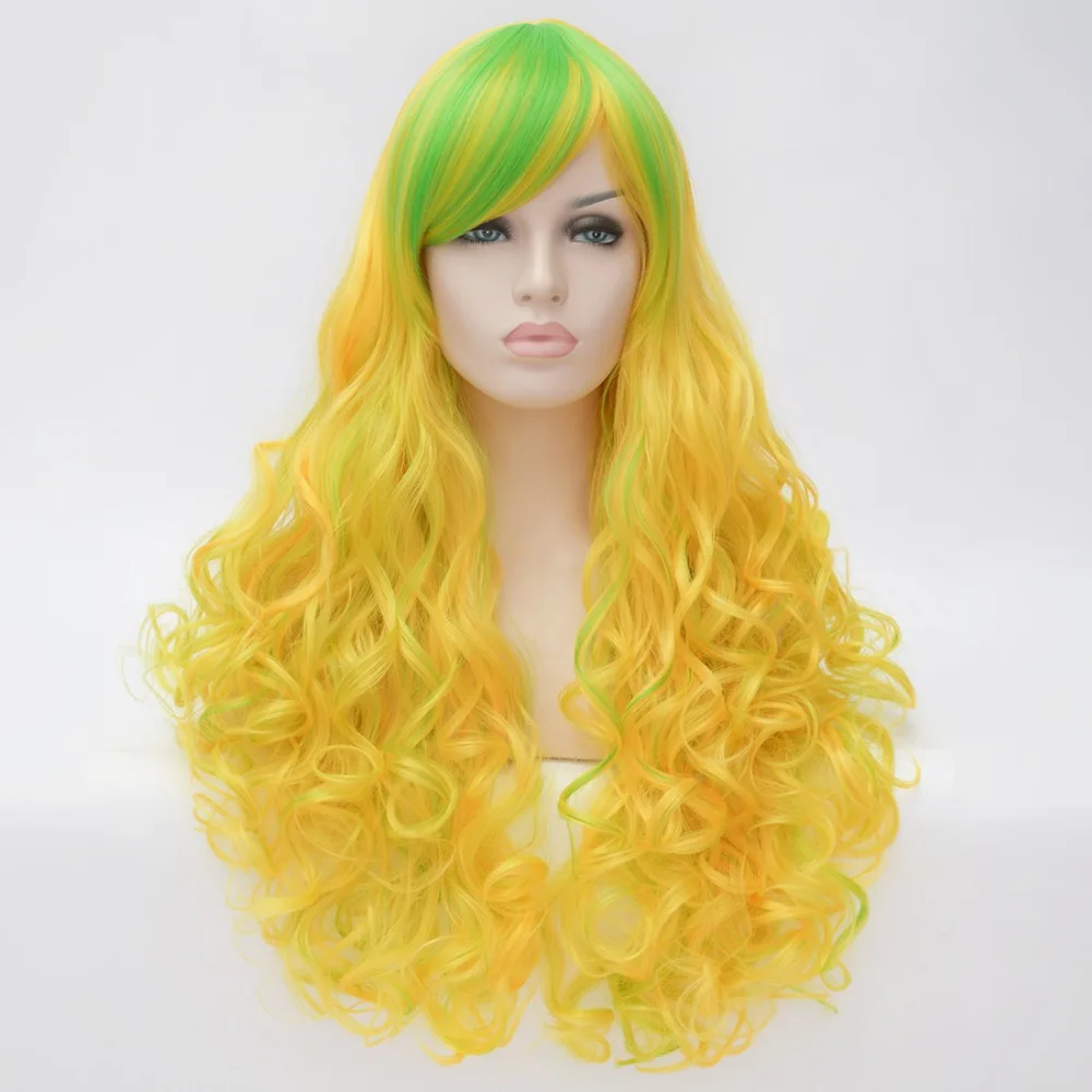 Длинные желтые волосы. Желтый парик. Образ с зеленым париком. Блоггер в желтом парике. Парик желтый кукольный.