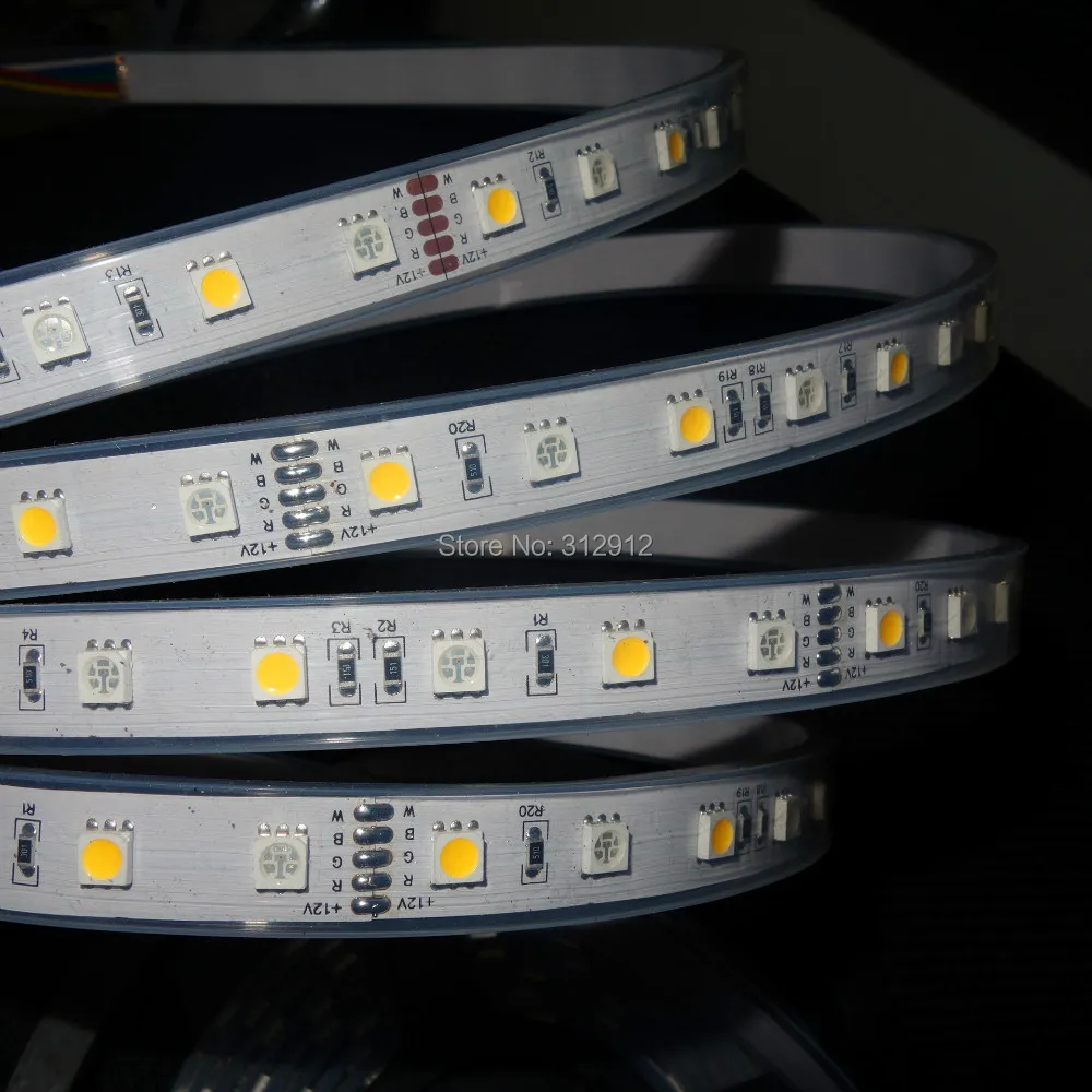 DC12V 5 м 300 Светодиодов 60led/M 5050 RGBW (RGB + теплый белый) светодиодная лента
