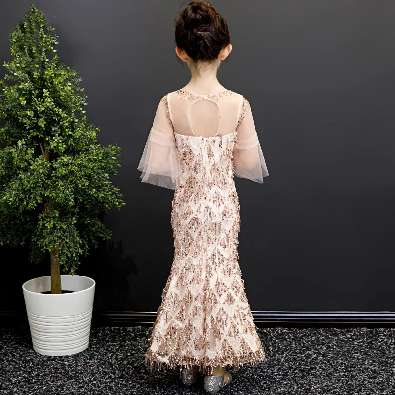 Детское вечернее платье для девочки Элегантное Длинное Вечернее Платье модель