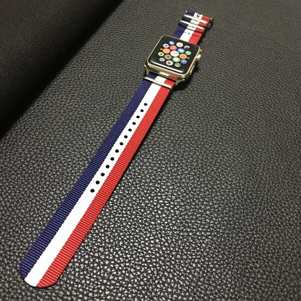 Новейший дизайн нейлоновая петля для наручных часов iwatch, 44 мм 40 мм, версия 3, 2, 1 браслет ремешок для apple watch группа 4 38 мм 42 mmseries 5