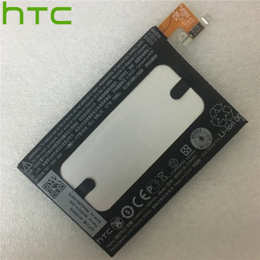 HTC оригинальный высокоемкий Аккумулятор для телефона One Mini M4 BO58100 601s 601e 601n 603e 1800mAh